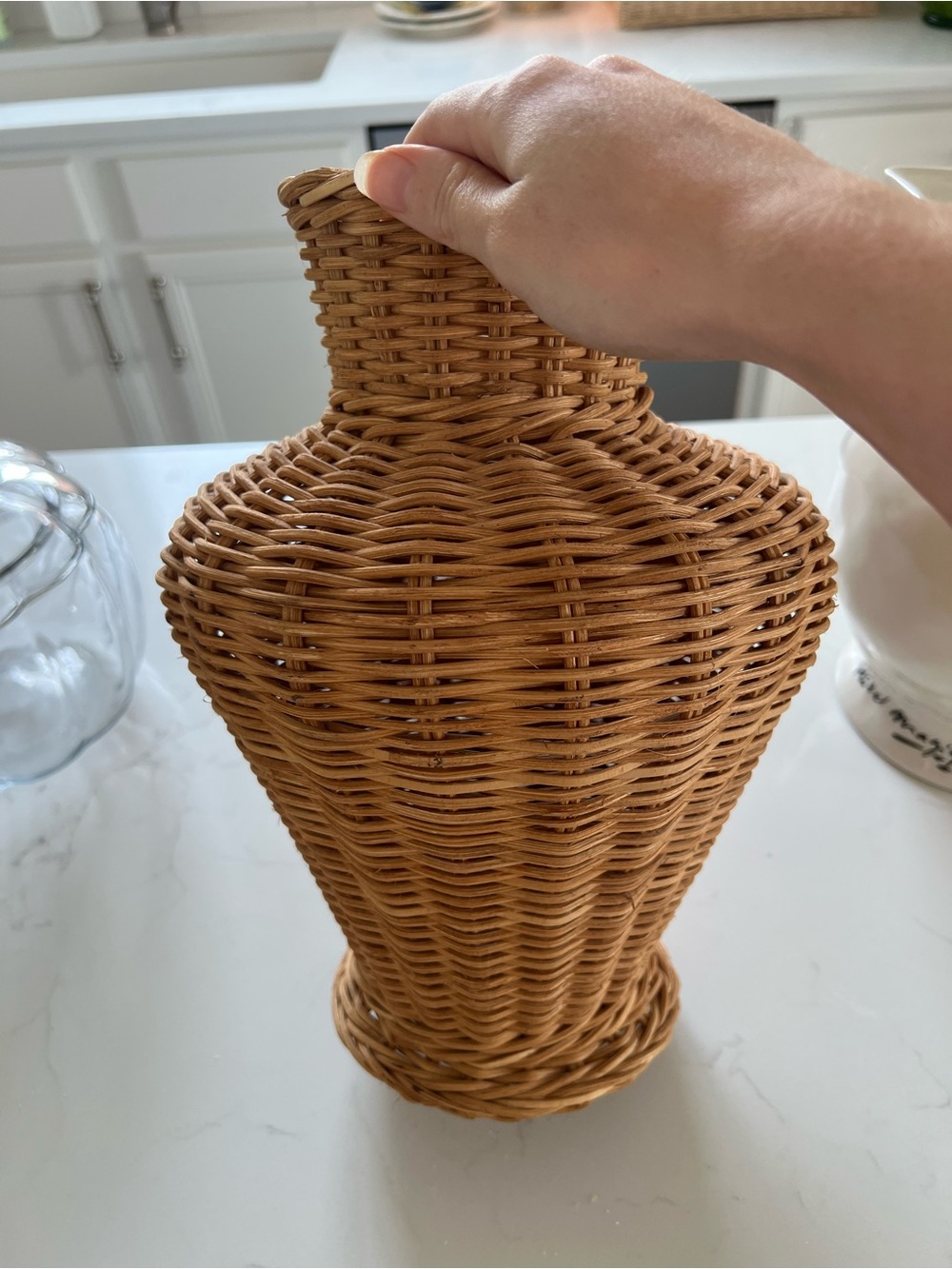 Studio McGee Target Rattan Vase - Picture 4 of 5